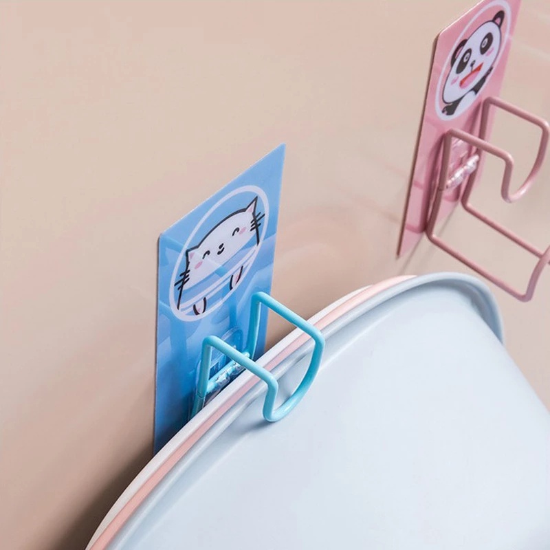 Móc Treo Đồ Dán Tường Tự Dính Thiết Kế Hoạt Hình Dễ Thương Đa Năng Tiện Dụng
