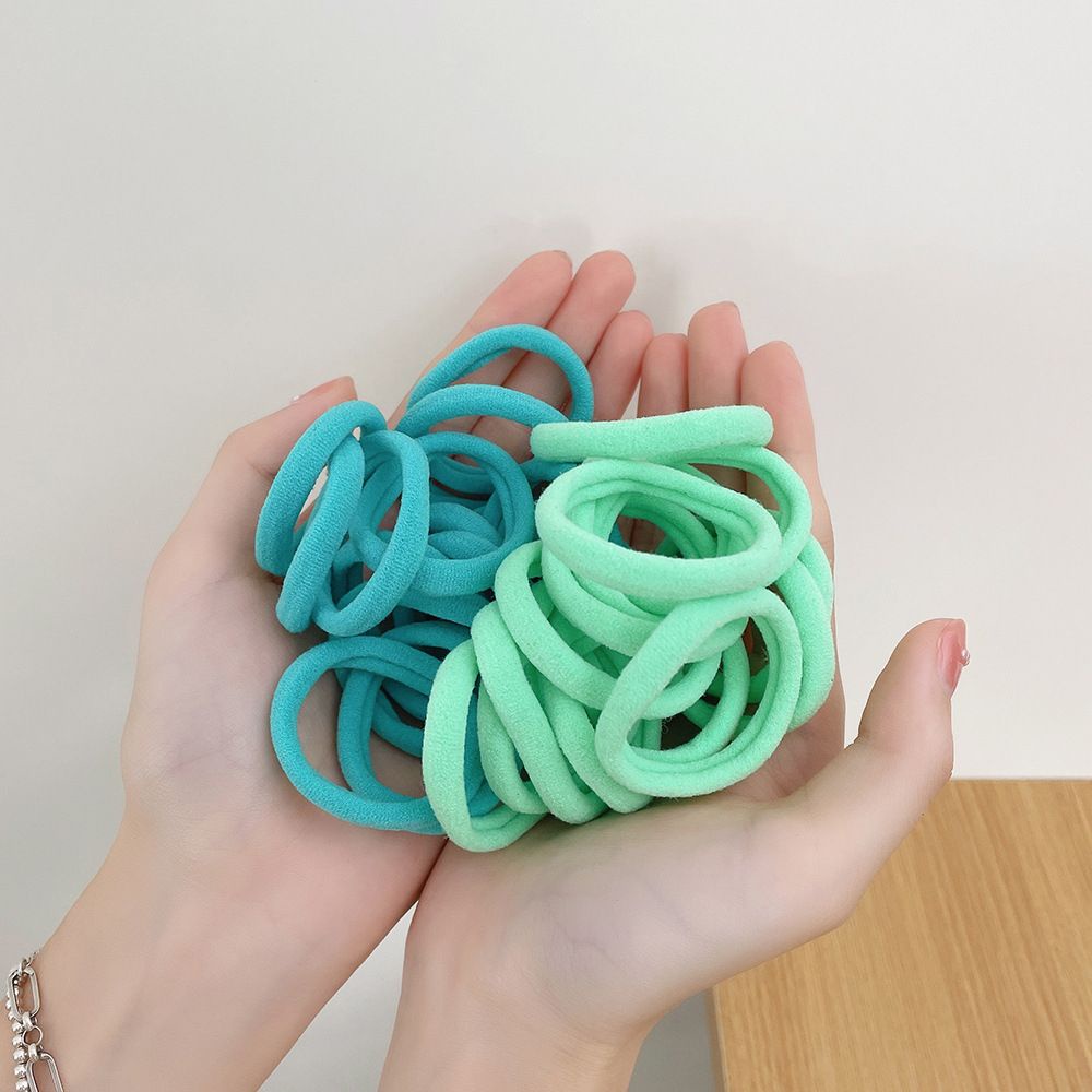 Set 50 dây buộc tóc co giãn nhiều màu tùy chọn phong cách Hàn Quốc dễ thương cho nữ