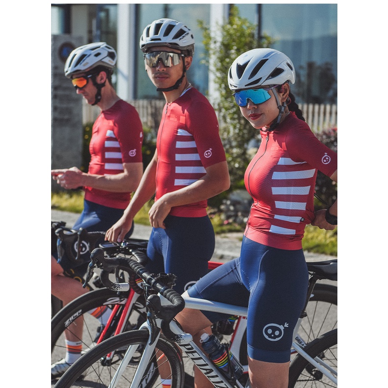 Áo Thun Đạp Xe Tay Ngắn In Hình Đầu Lâu Monton Cá Tính Cho Nam