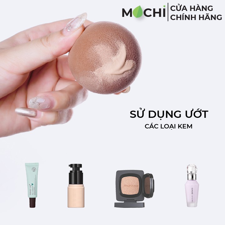 Mút Tán Kem Nền Trang Điểm Hồ Lô, Giọt Nước, Vát Cạnh Mềm Mại Nhiều Màu - MOCHI SHOP