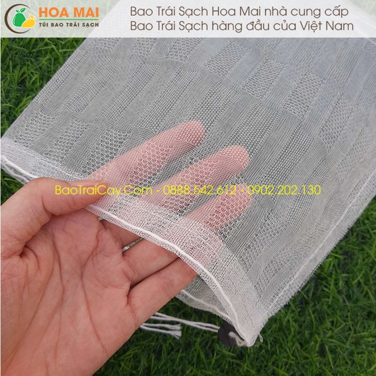 100 cái Túi bao xoài nhỏ 18x24 lưới mùng - hàng chính hãng Hoa Mai