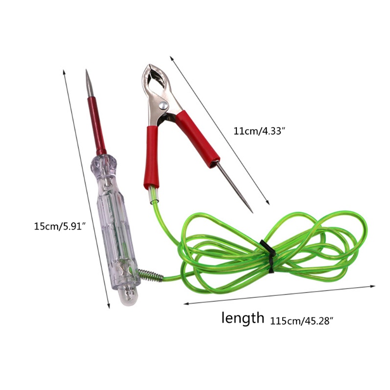 Bút thử điện Dc 6v 12v 24v tích hợp đèn led tự động cho xe hơi/ xe máy