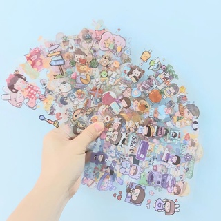 Combo 6 Miếng Dán Trang Trí Sticker Trang Trí Sticker Dán Giấy Đồ Dùng Phong Cách Hàn Quốc Dễ Thương Mẫu Mới