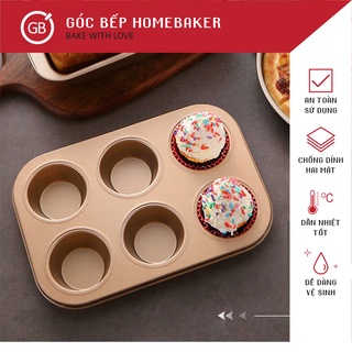 Khuôn Nướng Cupcake - Làm Bánh Muffin - Khuôn lỗ - Chống Dính GBBM243L6