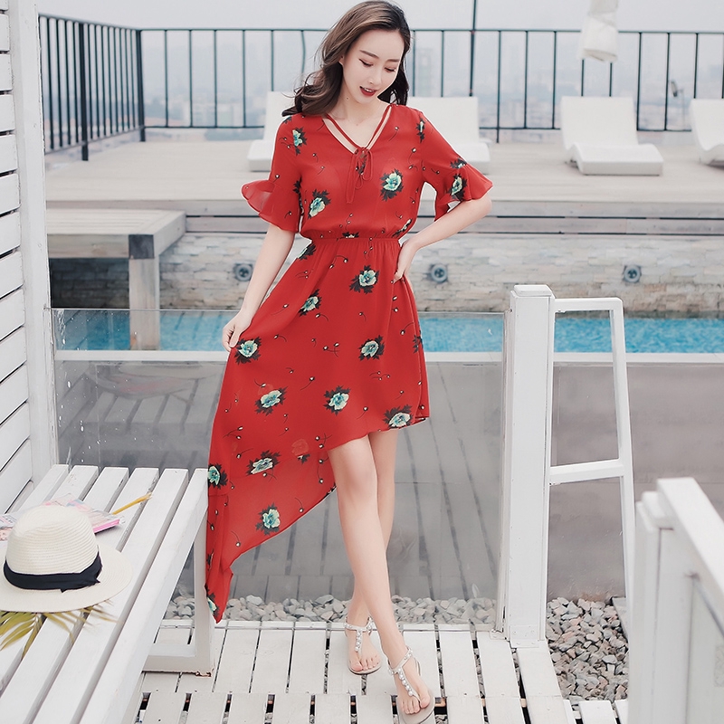 Đầm Chiffon Kiểu Thái Lan Thiết Kế Lệch Tà Cá Tính Cho Nữ | BigBuy360 - bigbuy360.vn