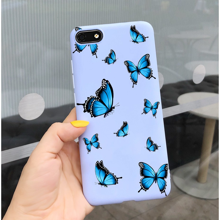 Huawei Y5 Y6 2017 Y5 Y6 Y7 Prime 2018  Y7 Y7Pro 2019 Case Silicon Soft TPU Protective Butterfly Bee Phone Cover Casing