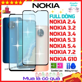 Kính Cường Lực Nokia 2.4/3.2/3.4/5.3/5.4/7.2/G10 - Full màn hình 111D và trong suốt - Độ cứng 10H - Độ trong cực cao.