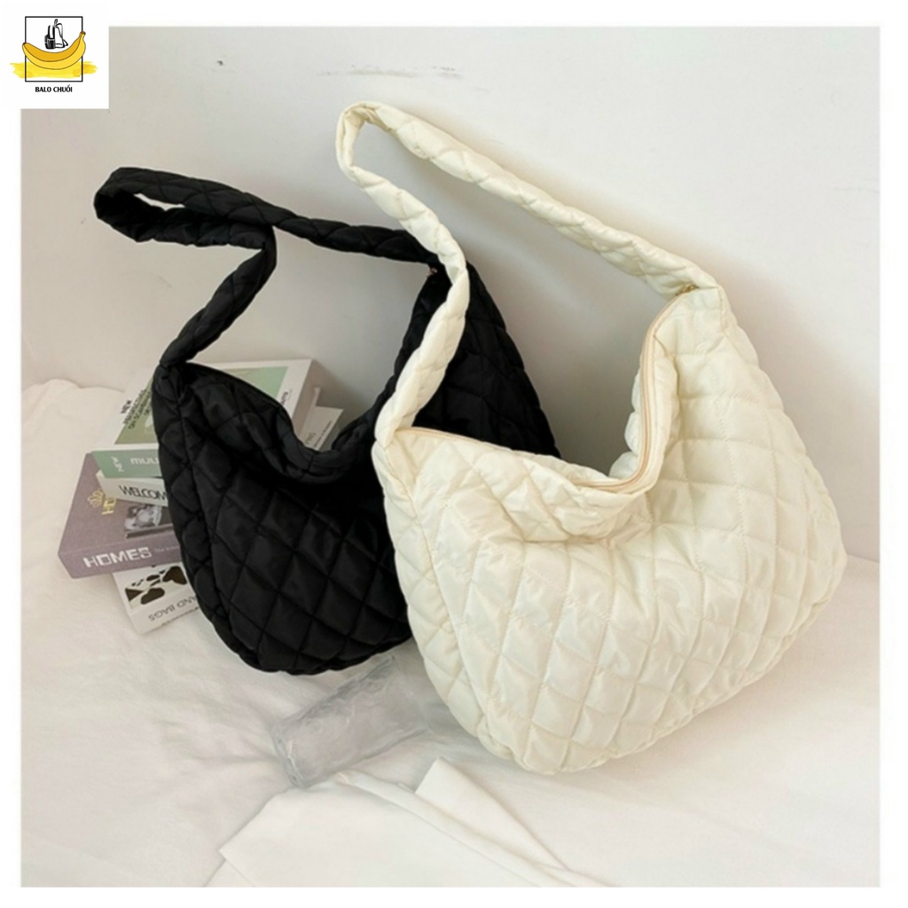 TÚI TOTE ĐEO CHÉO VẢI PHAO UNISEX ULZZANG HÀN QUỐC