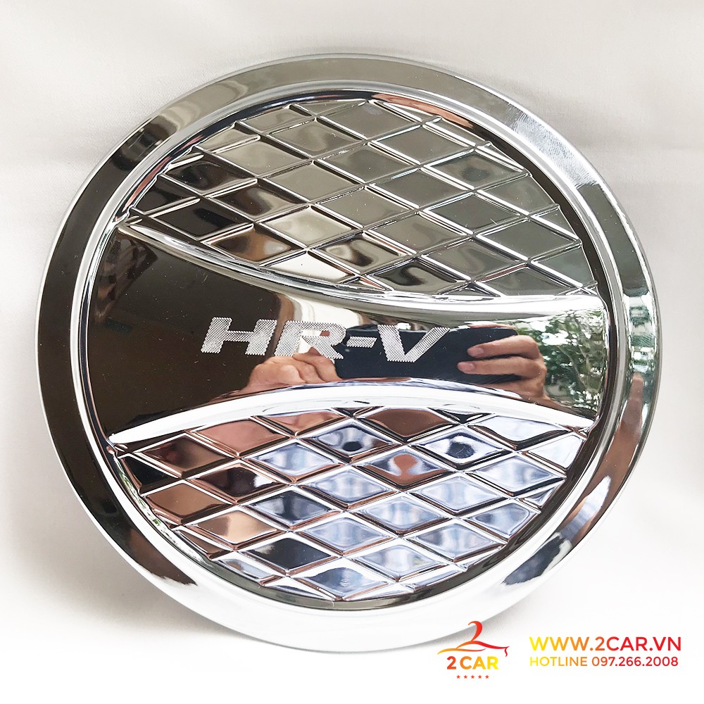 Ốp nắp bình xăng xe Honda HRV 2018 - 2020 mạ crom cao cấp, sáng bóng