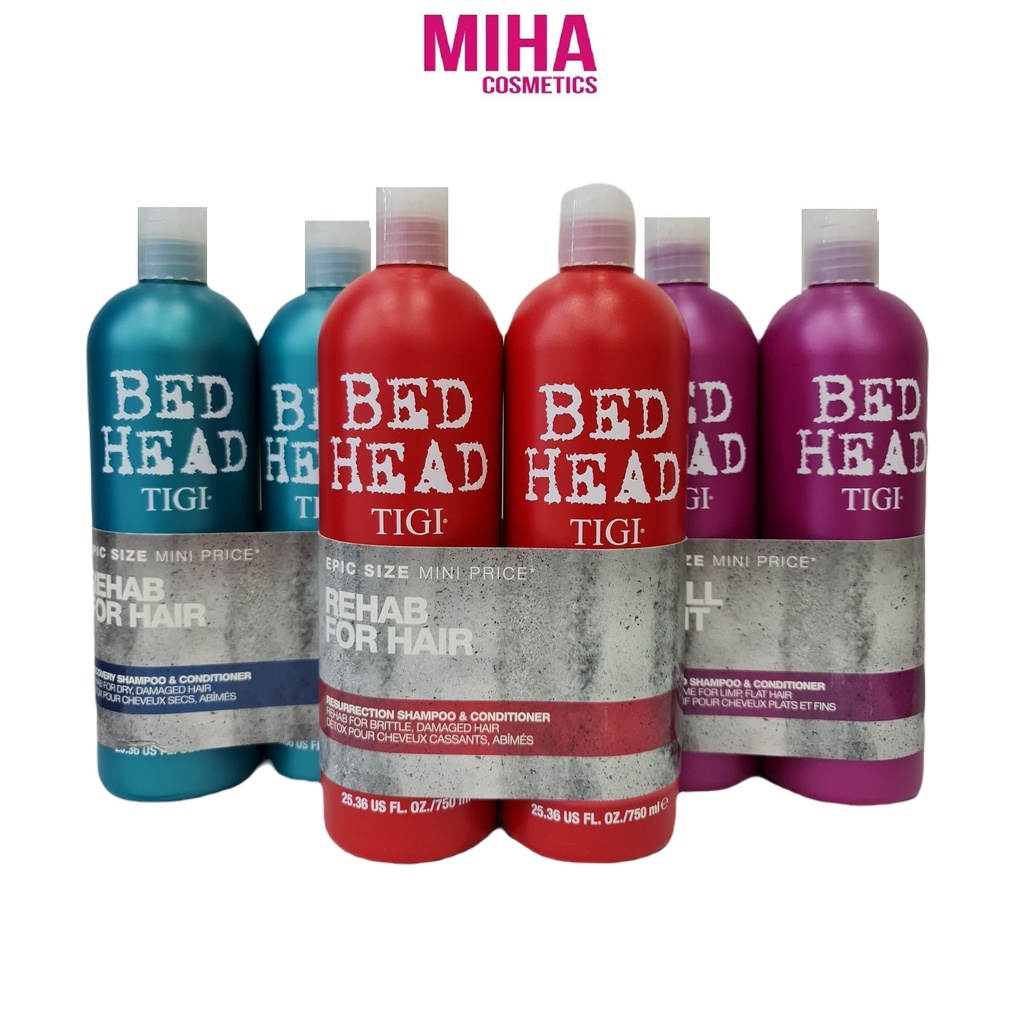 Bộ Dầu Gội Dầu Xả Tigi Bed Head Rehab For Hair 750ml