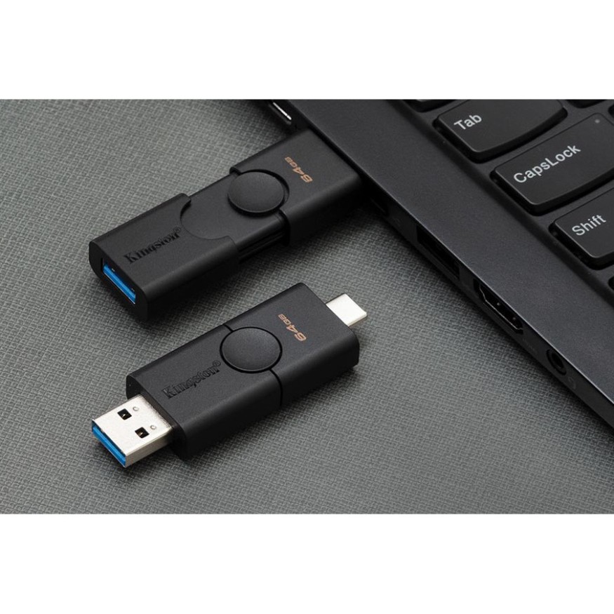 USB Kingston 3.2 Gen 1 32Gb DataTraveler Duo Cổng Type A và Type C DTDE/32GB - Hàng chính hãng