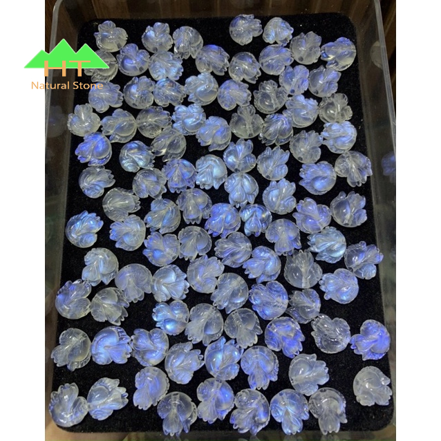 Vòng đeo tay dây cáp Hồ ly mix đồng điếu đá mặt trăng moon