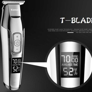 Tông đơ kemei KM5027 làm tóc chuyên nghiệp màn hình hiển thị LCD 2020