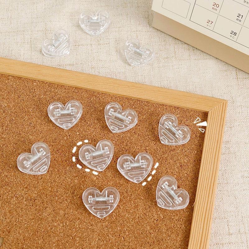 Kẹp giấy Winzige trong suốt hình trái tim đáng yêu