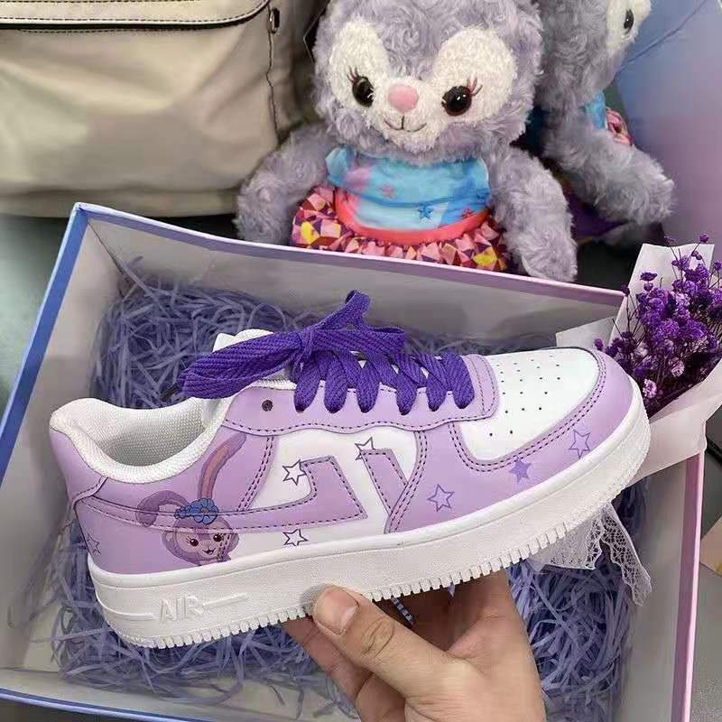 ( order ) Giày sneaker màu tím hình con thỏ dễ thương
