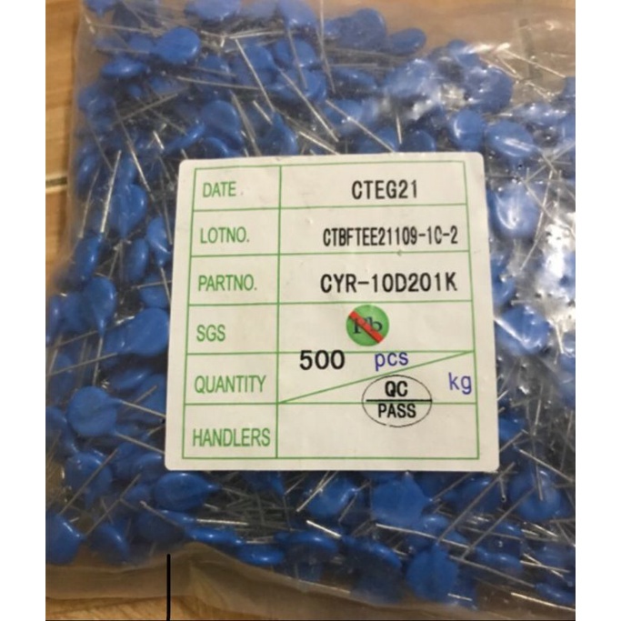 50 con tụ bảo vệ điện áp 10D201 (110V)