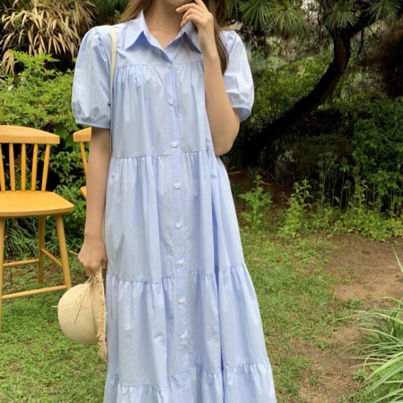 Đầm sơ mi kiểu dáng baby doll