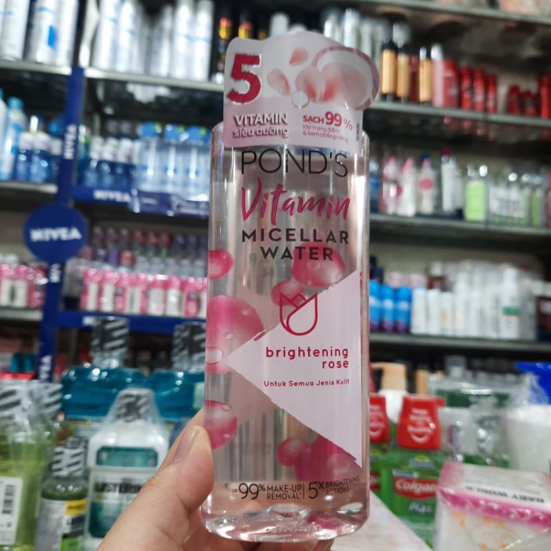 Nước Tẩy Trang Pond's Vitamin Micellar Water Brightening Rose Sáng Da 235ml