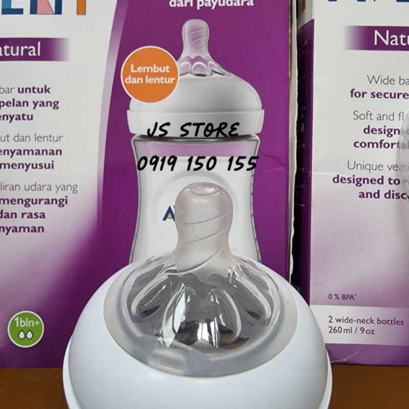 Bình sữa Philip Avent 260ml Natural cổ rộng mô phỏng tự nhiên - không BPA