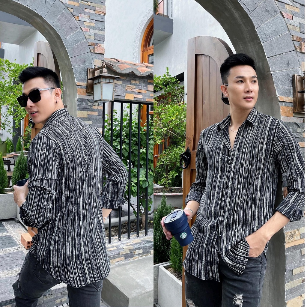 áo sơ mi lụa form rộng họa tiết S01