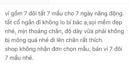 Vỉ tất bảy ngày 7 đôi hot hit