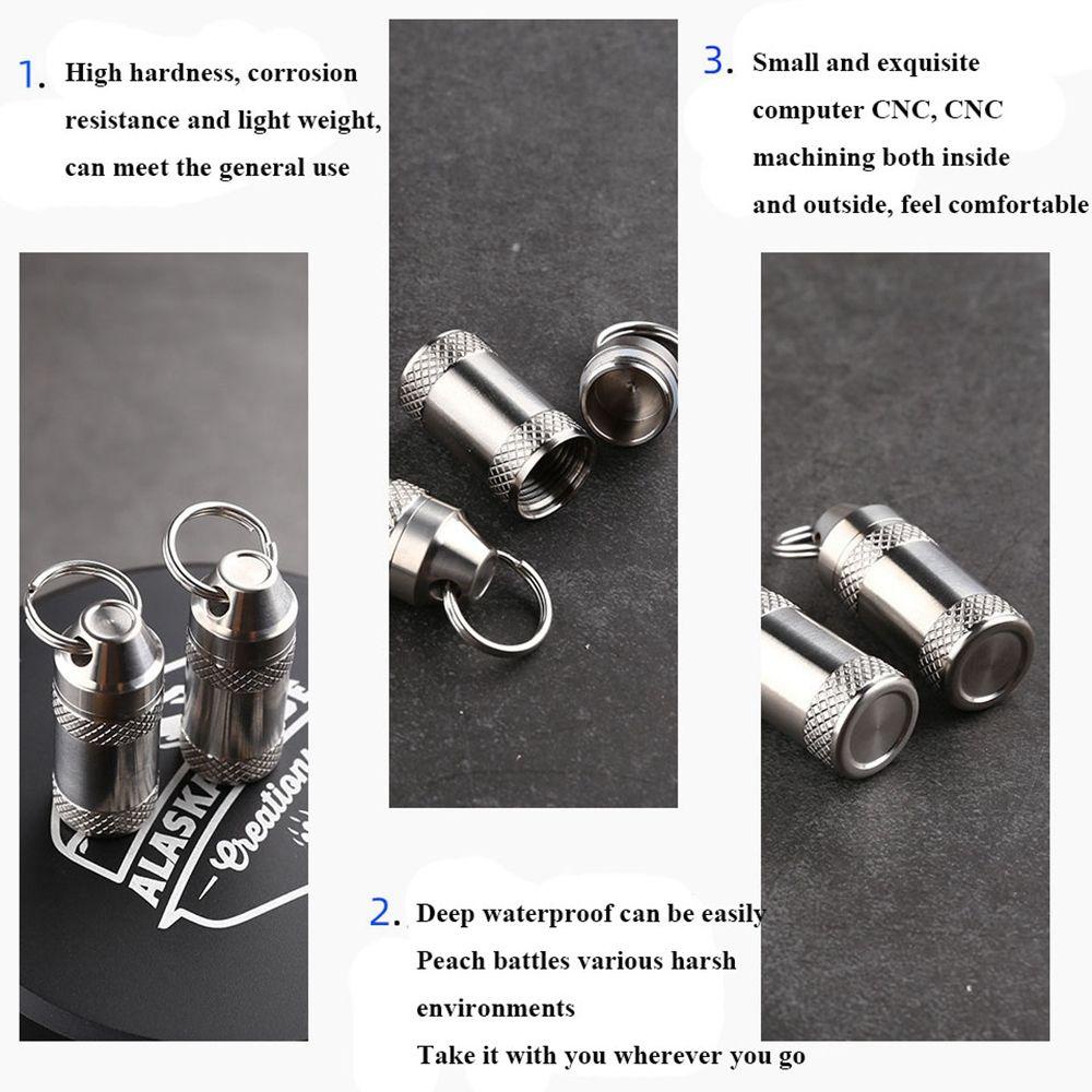 Bình Đựng Nước Mini Bằng Hợp Kim Titan Chống Thấm Nước Tiện Dụng Mang Theo Cắm Trại