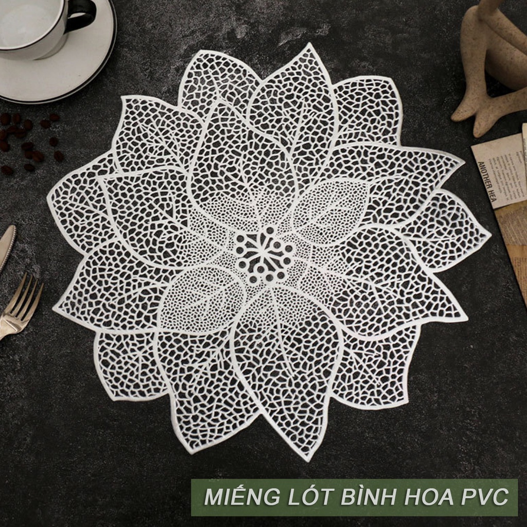 Miếng Lót Bình Hoa Size To bằng PVC trang trí bàn ăn, làm việc, phòng khách