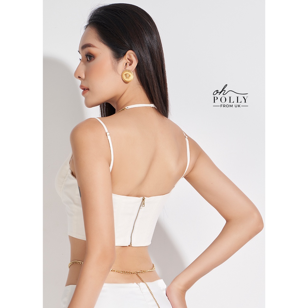 Oh Polly - Áo 2 dây corset cúp ngực, khoét ngực sang chảnh sexy