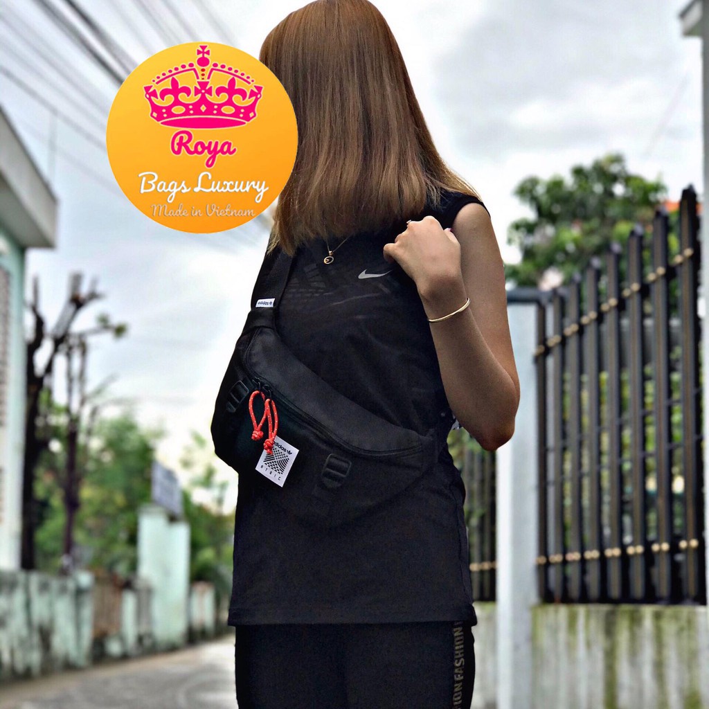 Túi Bao Tử 🎁 FREESHIP 🎁 Nam Nữ Unisex Túi Đeo Ngực Nam Nữ Thời Trang BumBag Black ADAR -(  Hàng Xịn ) ẢNH VIDEO THẬT