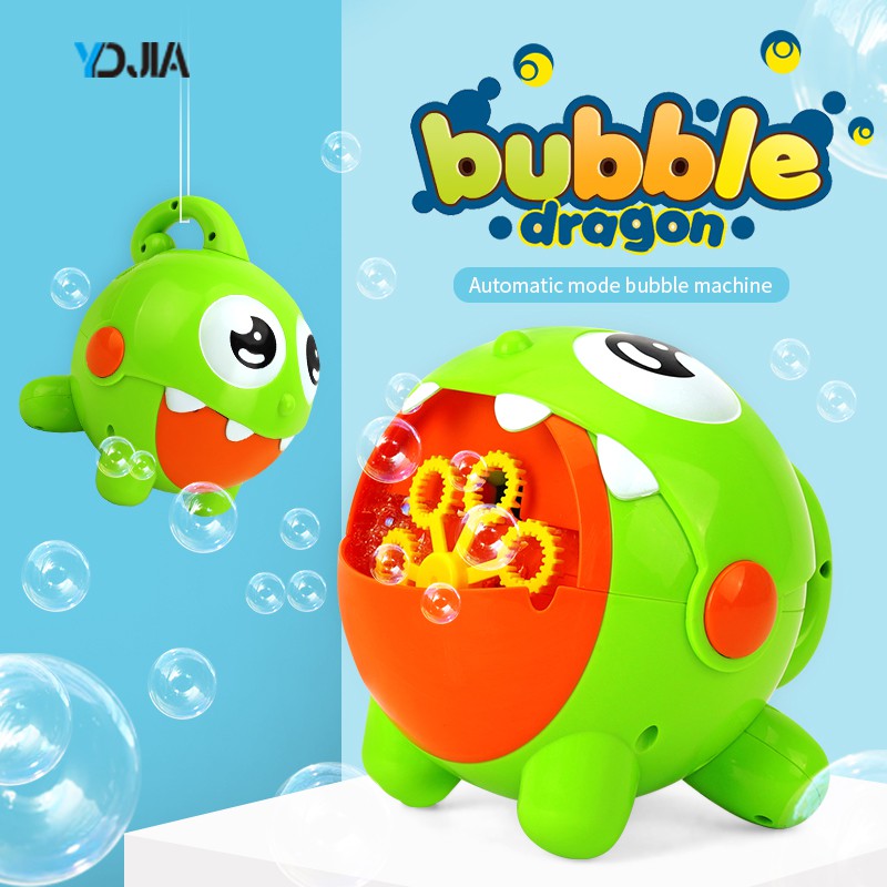 USB Charging,  Automatic  Cute Dragon Electric Bubble Machine Outdoor Toys for Children Kid Automatic Bubble Machine Blower Shower Bubble Machine Blower Maker Bath Toys(not include Soap water）