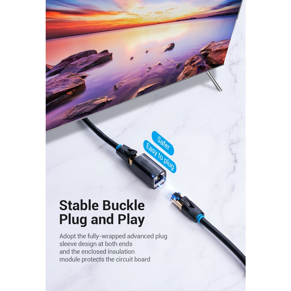 Đầu nối dài cáp mạng Cat7 Vention IPWB