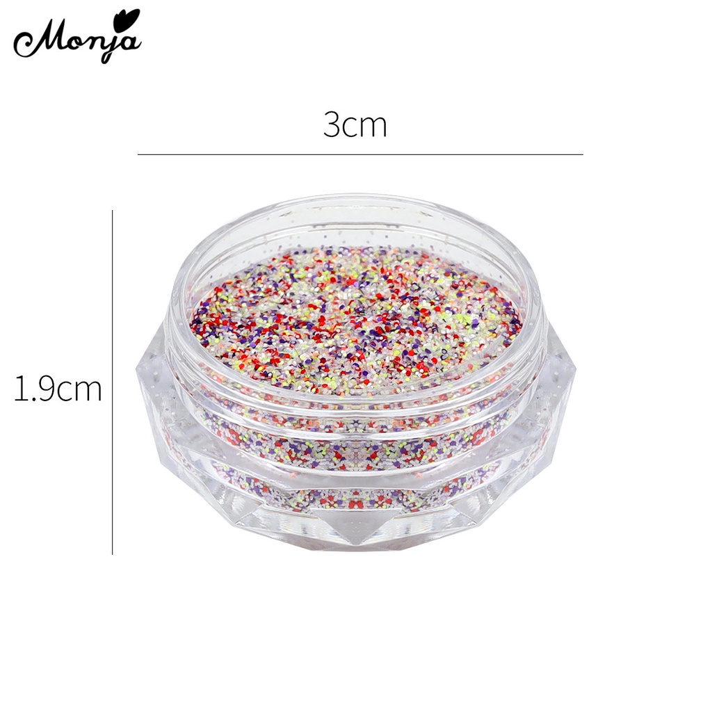 Set 6 hộp bột kim tuyến lấp lánh 3d trang trí móng tay<br>