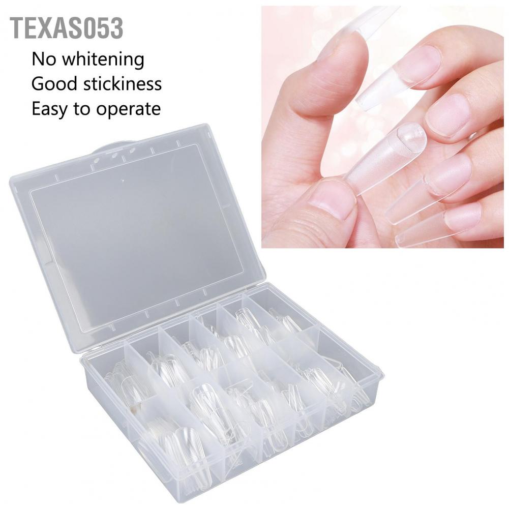 [Hàng mới về] Set 240 móng tay giả trong suốt siêu mỏng kiểu ba lê tiện dụng