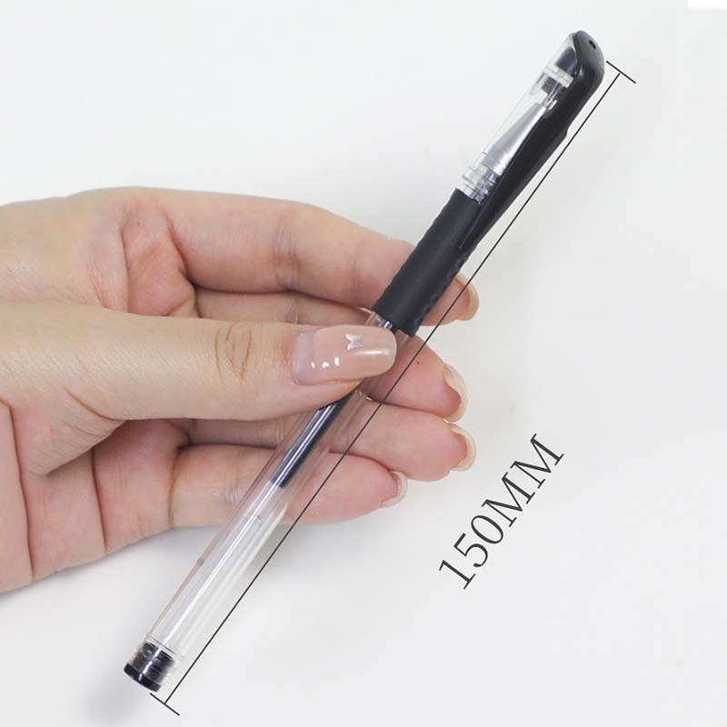 Bút mực gel 0.5mm thiết kế trong suốt thông dụng cho học sinh
