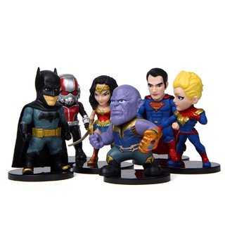 Combo mô hình 06 nhân vật siêu anh hùng Batman, Superman, Antman, WonderWoman