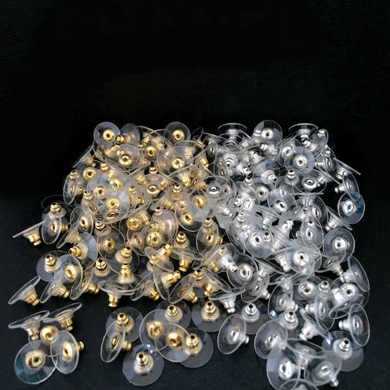 90 pcs Earring Backs Stoppers Findings Ear Post Nuts Gold/Silver/Bronze