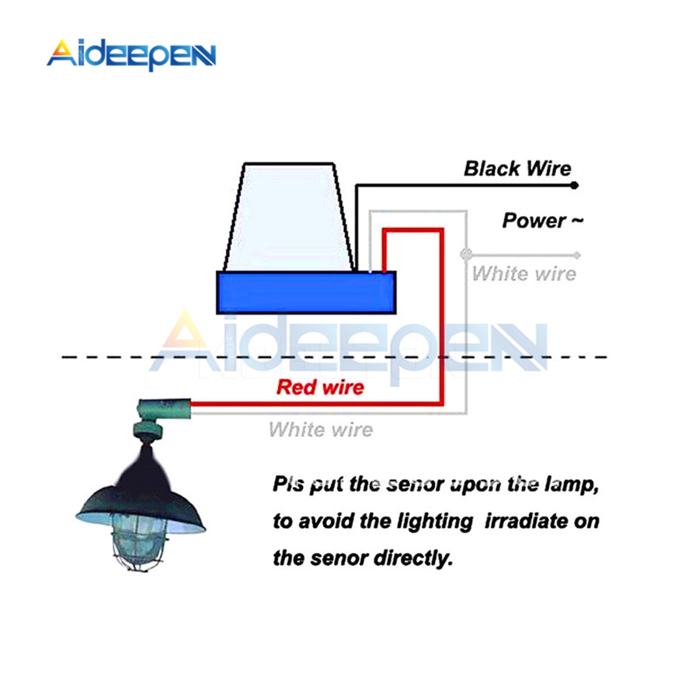 Công tắc tự động bật tắt đèn Ac 220v Dc 12v 24v 50-60hz 10a