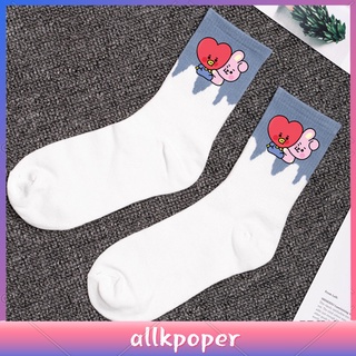 Tất Dài Chống Trượt In Hình Bt21 Bts Dễ Thương