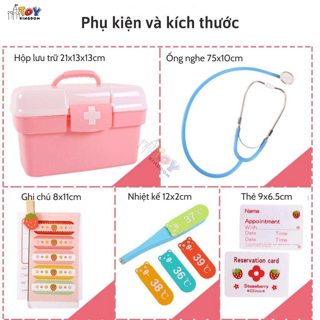 Đồ Chơi Bác Sĩ Bằng Gỗ Toykingdom Bao Gồm Hộp Đựng, Tai Nghe, Ống Tiêm,…Cho Bé Từ 2-