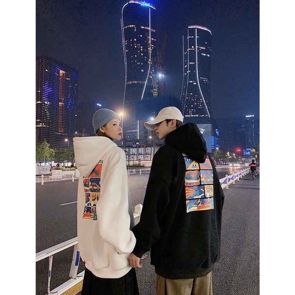 ÁO NỈ ĐÔI NAM NỮ HAI MÀU TRẮNG VÀ ĐEN HÌNH IN CHẮC CHẮN (hàng có sẵn) | BigBuy360 - bigbuy360.vn