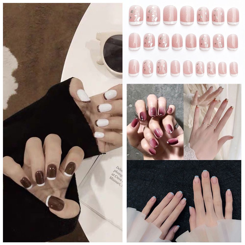 Set 24 Móng Tay Giả Ngắn/Dài Độc Đáo