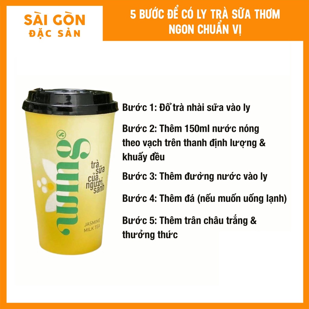 Trà Sữa Wings Tự Pha Hộp 6 Ly Trà Sữa Trân Châu Hồng Trà và Trà Sữa Wings Nhài Sài Gòn Đặc Sản