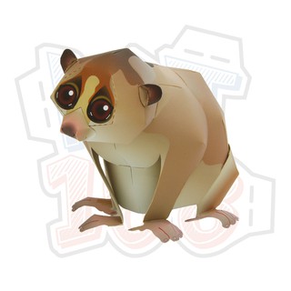 Mô hình giấy động vật Cu li chậm Slow Loris