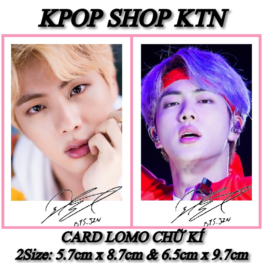 SÉT CARD CHỮ KÍ JIN BTS