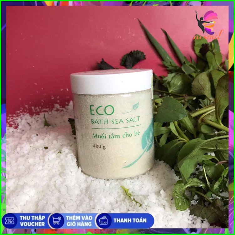 Muối Tắm Bé Sinh Dược Eco 400g Mẩn Ngứa, Rôm Sảy, Hăm Tã An Toàn Cho Bé Rửa Mặt Tắm