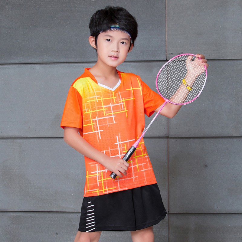 Bộ Quần Áo Chơi Cầu Lông / Tennis Tay Ngắn Nhanh Khô Dành Cho Bé Trai