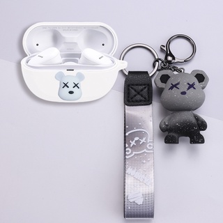 For sony wf-sp800n case cartoon bear keychain pendant sony wf-sp800n silicone soft case protective cover creative astronaut pendant sony wf-sp800n cover