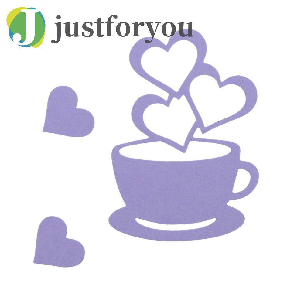 Justforyou2 Love Heart Coffee DIY Metal Scrapbook Craft Embroidery Cutting Die Stencils