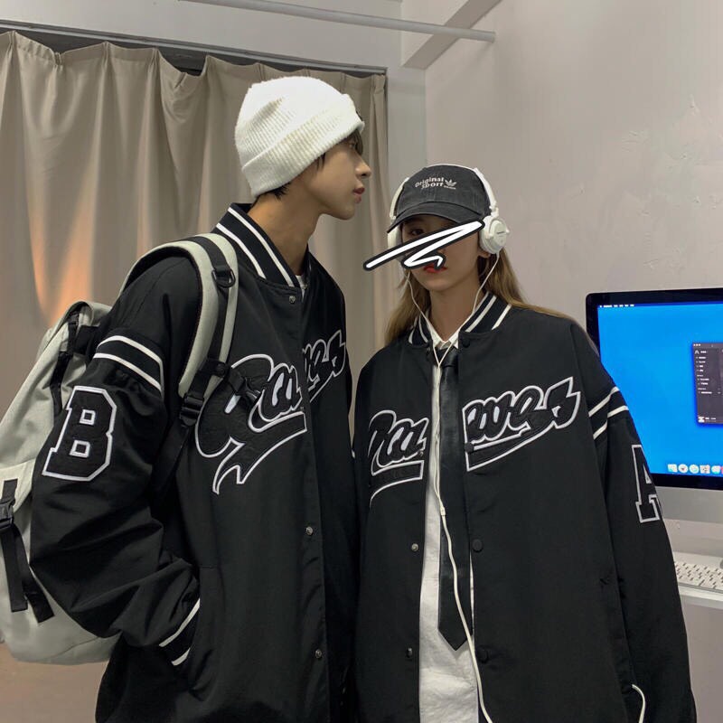 Áo khoác bomber bóng chày nam nữ form rộng unisex Áo khoác bomber gió viền trắng AB ulzzang Freeship Sale