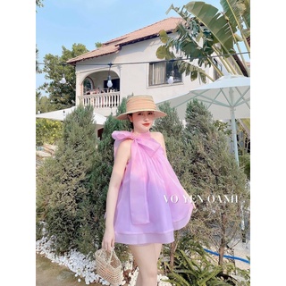 Set yếm vải von hai lớp kèm quần có túi y hình